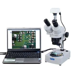 Trinocular Stereo Microscope 10x 20x 30x 60x + 1.3MP USB Camera 