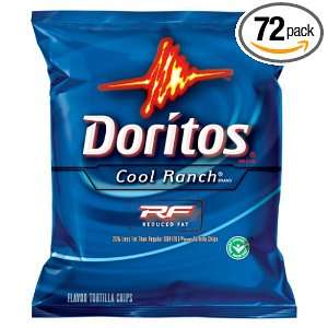 Doritos Reduced Fat Tortilla Chips, Cool Ranch, 1 Ounce Bags (Pack of 