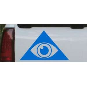 Illuminati Eye Masonic Car Window Wall Laptop Decal Sticker    Blue 