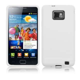 New WHITE Samsung Galaxy S II 2 i9100 silicon Silicone TPU case cover 