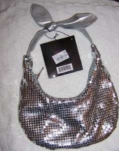 BRITNEY SPEARS EVENING PURSE SILVER METALLIC NWT LOVELY  