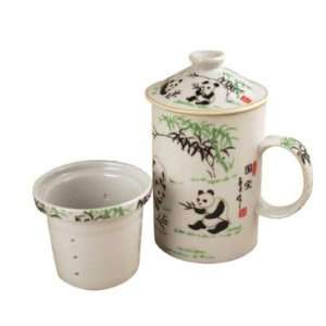 Exquisite Porcelain Tea / Coffee Cup W. Filter (Large)   POR105K 