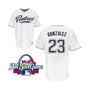 San Diego Padres Replica Adrian Gonzalez Home Jersey w/2009 All Star 