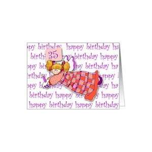  35 Years Old Cupcake Angel Birthday Card Toys & Games