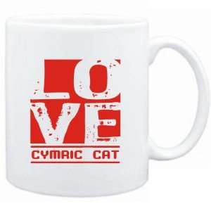  Mug White  LOVE Cymric  Cats