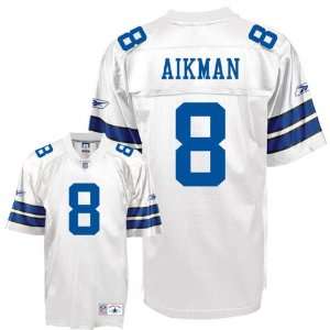  Troy Aikman #8 Dallas Cowboys Replica NFL Jersey White 