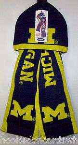 Michigan Wolverines Ncaa Hooded Scarf with Pockets  