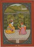 Krishna Radha Baramasa Miniature Painting India Hindu Religious 