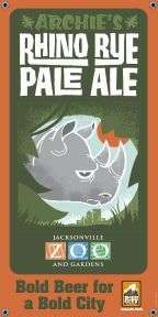 BCB Rhino Rye Pale Ale Banner Sign / From Bold City Beer  