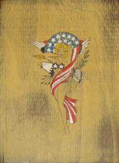 Sailor Jerry Tattoo Art Pin Up Girl Patriotic US Flag  