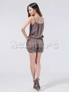 Trendy Lady/Girl Spaghetti Strap Jumpsuit Playsuit Shorts Overalls 