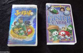 Lot of 2 Veggie Tales VHS Tapes in Clamshell Case Jonah  