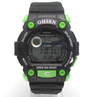 Ohsen MEN/Boy/Girl ALM Diving digital Chronograph Sport Wristwatch 