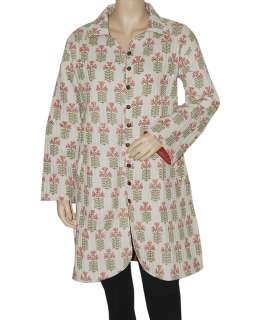 New Handmade Cotton Womens Quilted Coat Jacket Dress  