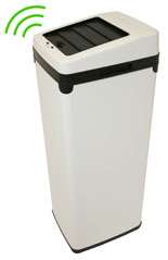 ITOUCHLESS 14 GALLON WHITE STEEL TOUCHLESS TRASH CAN SX, IT14SW  