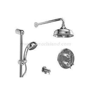 Riobel KIT#3RO+CW Â½ Thermostatic system with hand shower rail and 