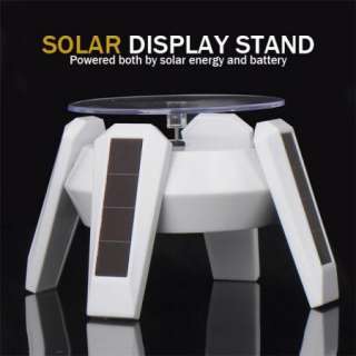 Solar Powered 360 degree Rotating Display Stand Turn Table Plate 