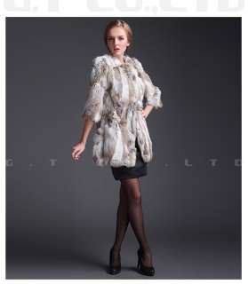 0214 rabbit fur Coat Jacket overcoat garment outwear parka apparel 