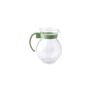 GET P 4091 PC FG   90 oz Tahiti Pitcher w/ Forest Green Handle, Clear 