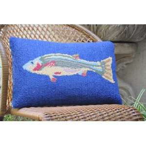  Fish Wool Hooked Pillow