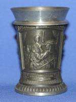 Vintage Deco German WMF Decorated Zinn Pewter Goblet Cup  