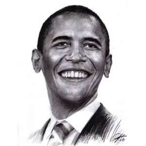 Barack Obama the 44th President of the United States Sketch Portrait 