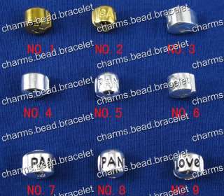 10pcs Snake Chain Charm Beads Bracelets 16cm 23cm  