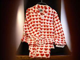 Cats PJs Cotton Poplin Hearts Collection 2 PC or Shirt  