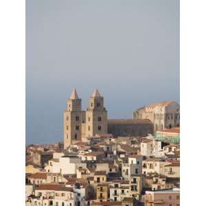 View of Cathedral, Piazza Duomo, Cefalu, Sicily, Italy, Europe Travel 