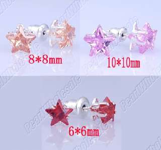 WHOLESALE 36pairs mix color zirconia earring P&P FREE  