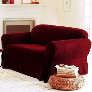  SOLID SUEDE Couch Cover 3 Pc. slipcover Set  Sofa 