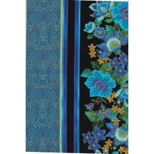  Timeless Treasures Beautiful Peacock Stripe 11 by the 