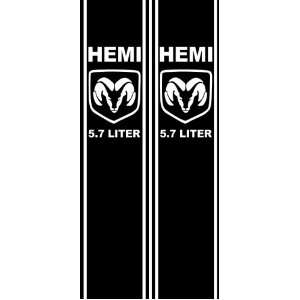   Panel Decal fit Dodge Trucks   with HEMI, RAM and 5.7 Liter cutouts