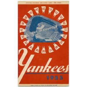  1955 New York Yankees 1955 Score Card & Program   Sports 
