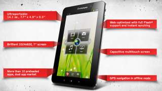 Lenovo IdeaPad Tablet A1 16GB 7 Android 2.3 1GHz Camera3MP GPS 
