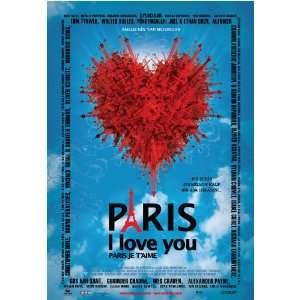 Paris, I Love You Poster Turkish 27x40 Florence Muller Herv? Pierre 
