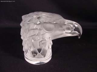 Beautiful Lalique Eagles Head Paperweight MSRP $1185.00  