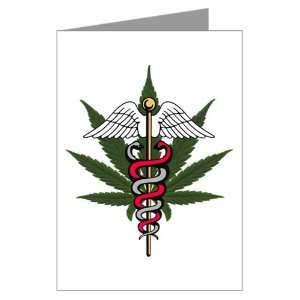  Greeting Card Medical Marijuana Symbol 