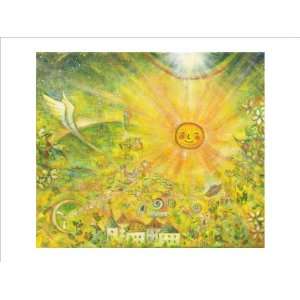 Keep the Sun in Your Mind in Gold Color Giclee Poster Print by Miyuki 