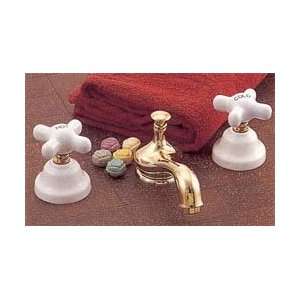  Sacramento Porcelain Lavatory Set   Lacq. Brass  