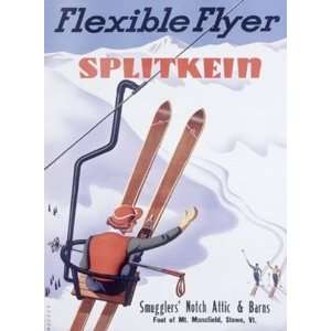   Mansfield Flexible Flyer Ski Giclee on acid free paper