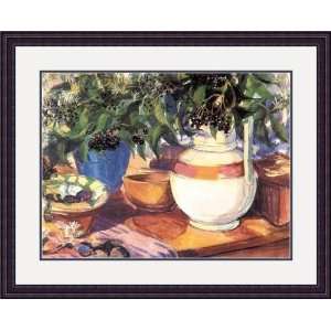  Blue Vase and Berries by Sue Wales   Framed Artwork 