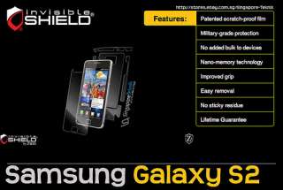 ZAGG InvisibleSHIELD for Samsung GALAXY S II (S2) Coverage Reference 