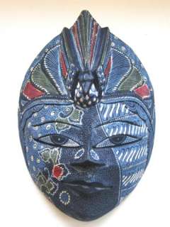 Wooden Batik Mask Hand Carved Wood Bali Art Mask 9 1114  