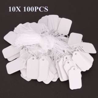 Useful 1000 pcs White String Jewelry Label Price Tags  
