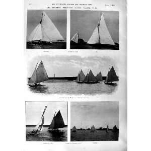  1901 Burnham London Sailing Club Yachts Hochelaga Katisha 