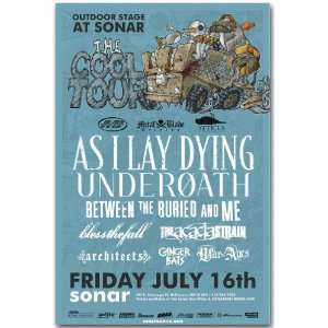  As I Lay Dying Poster   Blu Flyer for 2010 Cool Concert 