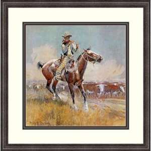  Beef for the Fighters by Charles Marion Russell   Framed 