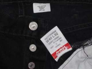 Mens 36x30 Levis 501 black button fly jeans (tag  40x32)  