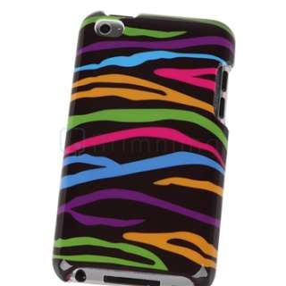 For iPod touch 4 4th G Colorful/Black Zebra Hard Clip on Case Cover 